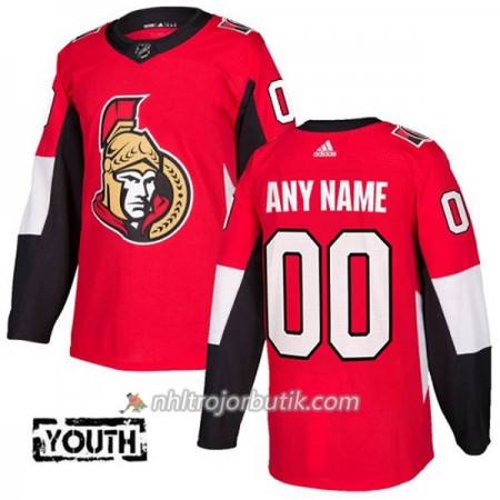Barn Ishockey Ottawa Senators Tröja med eget tryck Adidas 2017-2018 Röd Authentic